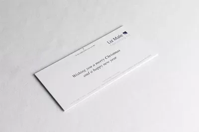 A white envelope addressed to 
