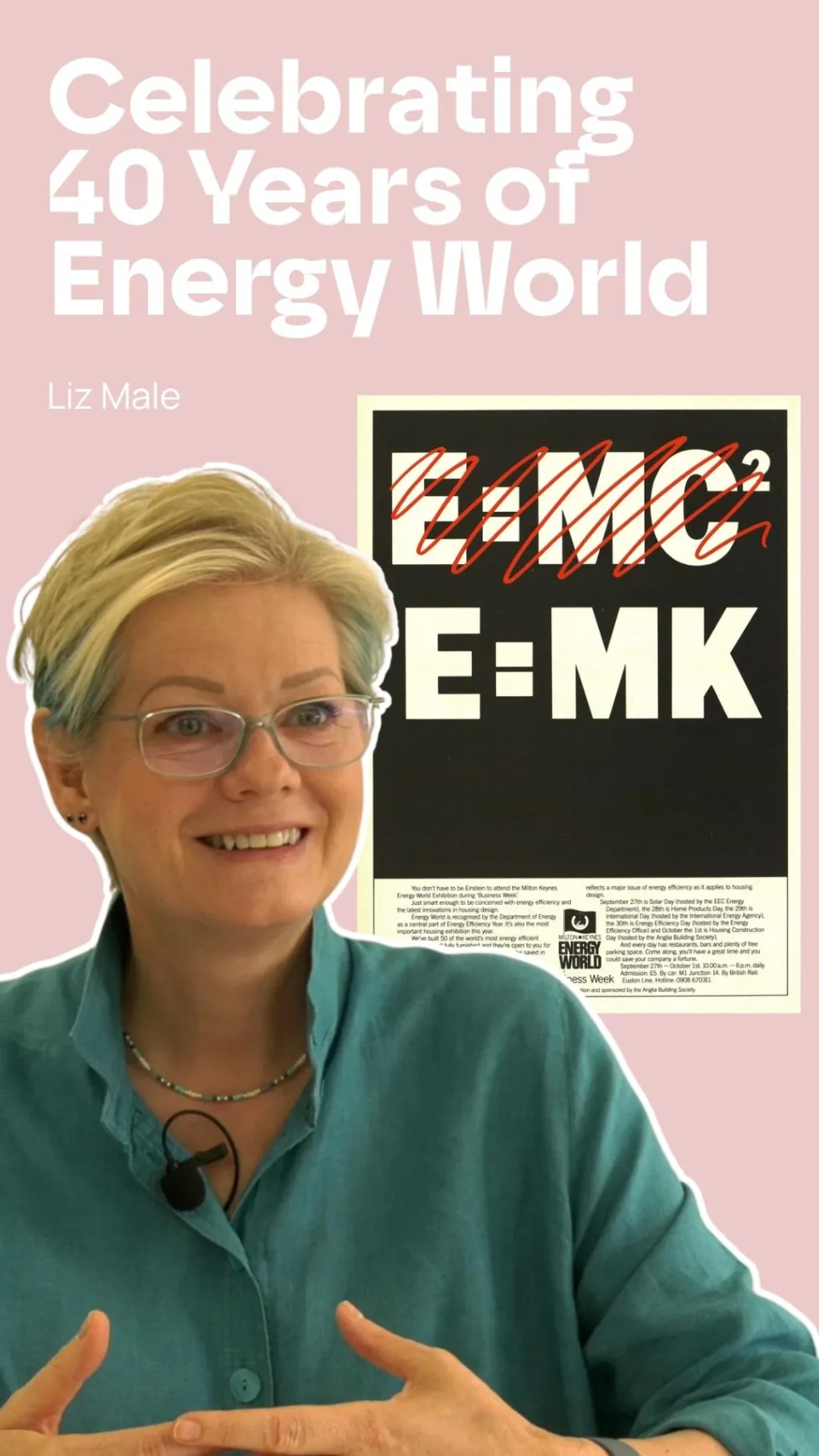 Thumbnail for a video with an extract from Liz Male's interview for the Energy World film