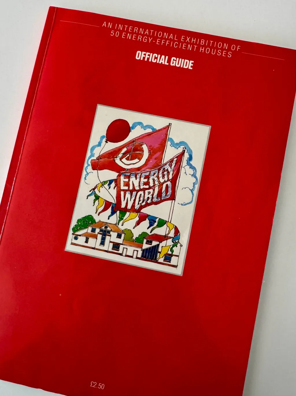 Red front cover of the Energy World official guide