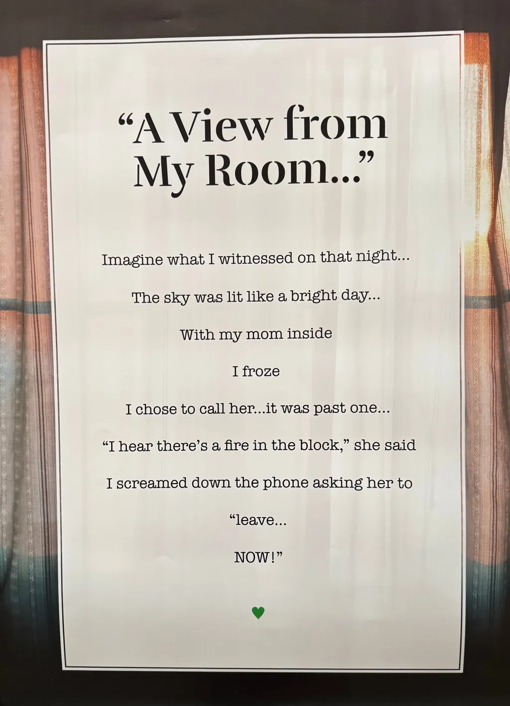 A poem titled 
