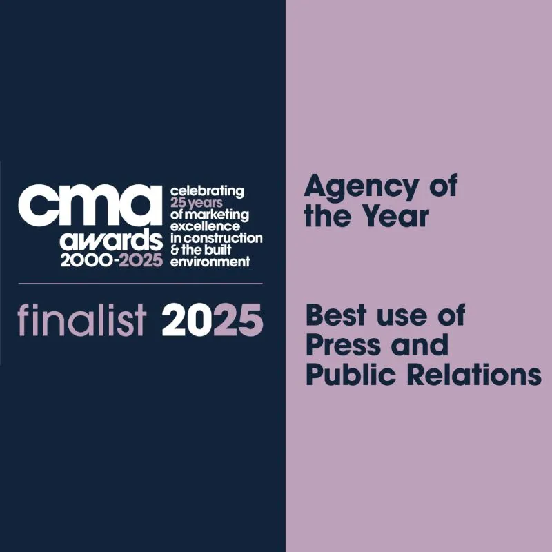 CMA Awards 2025 finalist badge for Liz Male Consulting recognizing two nominations: Agency of the Year and Best use of Press and Public Relations.