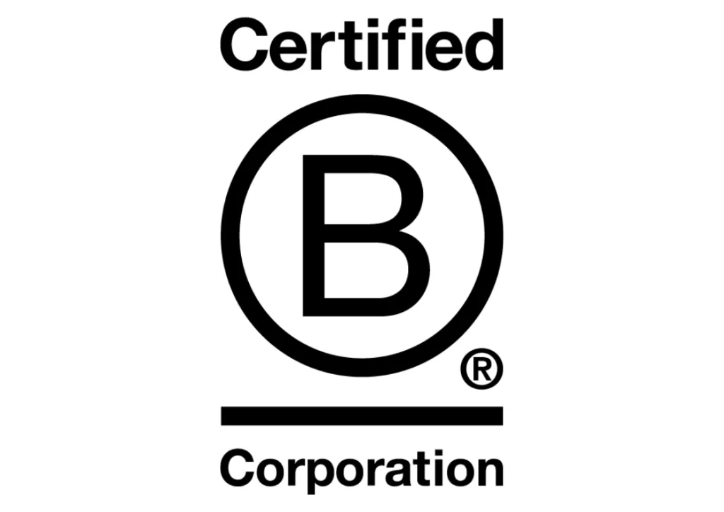 Certified B Corporation logo, featuring a bold letter B inside a circle with a registered trademark symbol, indicating Liz Male Consulting's B Corp certification status.
